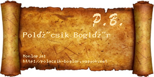 Polácsik Boglár névjegykártya